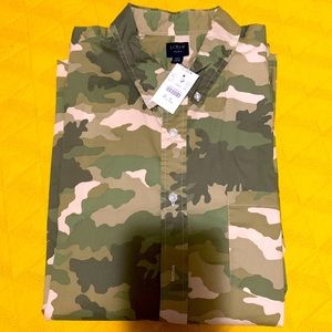 Brand New J Crew Camouflage Cotton Shirt for sale. Perfect for cool Spring days.